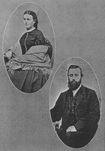 Marian Thayer & Edwin Wood shortly before their marriage in 1867.