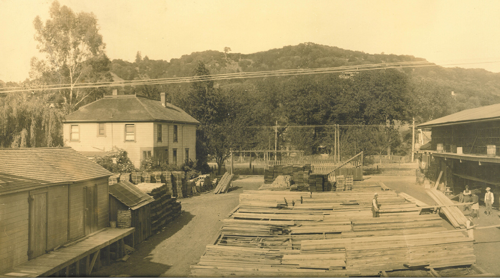 E.K. Wood Lumber Yard, 1910