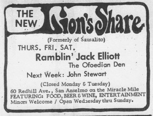 Lion's Share Advertisement, 1969