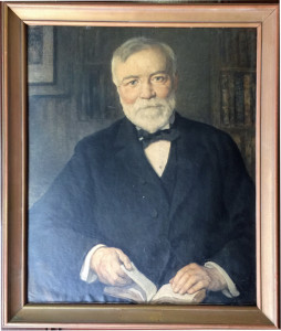 Andrew Carnegie portrait received in 1935 in commemoration of the 100th anniversary of his bith