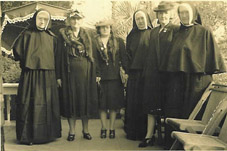 Sisters of the Holy Family with Annie McConnell, 2nd from left. 