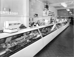 Home Market Meat Counter, ca. 1940